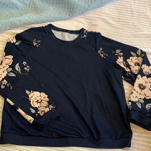 Blue flowered top
A
